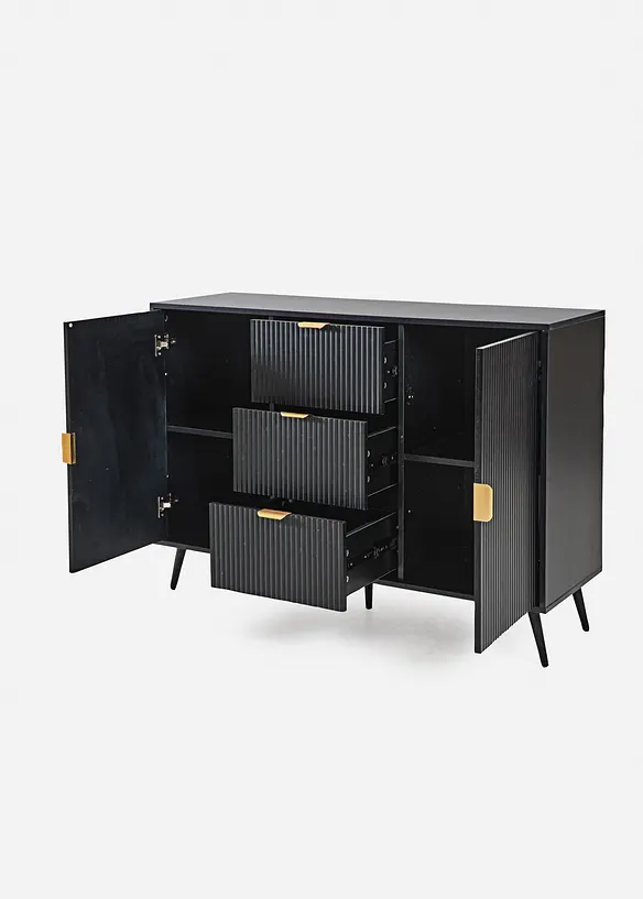 Sideboard in schwarz geöffnet - bonprix