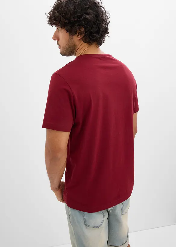 T-Shirt aus reiner Baumwolle in rot von hinten (im Anschnitt) - bonprix