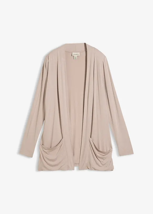 Shirtjacke aus softem Viskose-Mix in grau von vorne - bonprix Shirtjacke aus softem Viskose-Mix in grau von vorne - bonprix