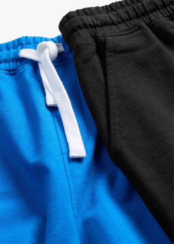 Sweat-Bermuda aus weichem Baumwol-Mix (2er Pack) in blau - bonprix