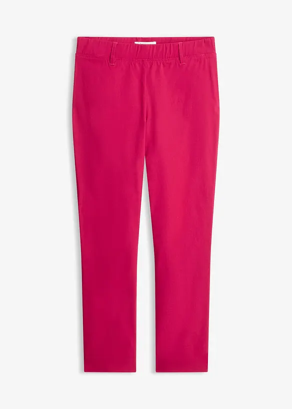 7/8-Hose aus elastischem Bengalin in pink von vorne - bonprix