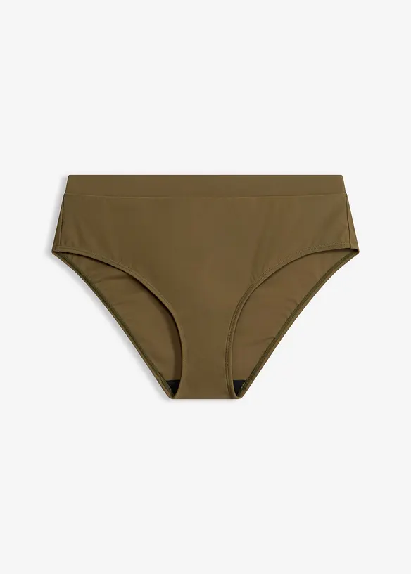 High Waist Light Shape-Bikinihose in grün von vorne - bonprix