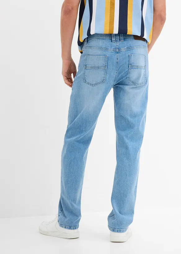 Regular-Fit-Jeans, Straight in blau von hinten - bonprix