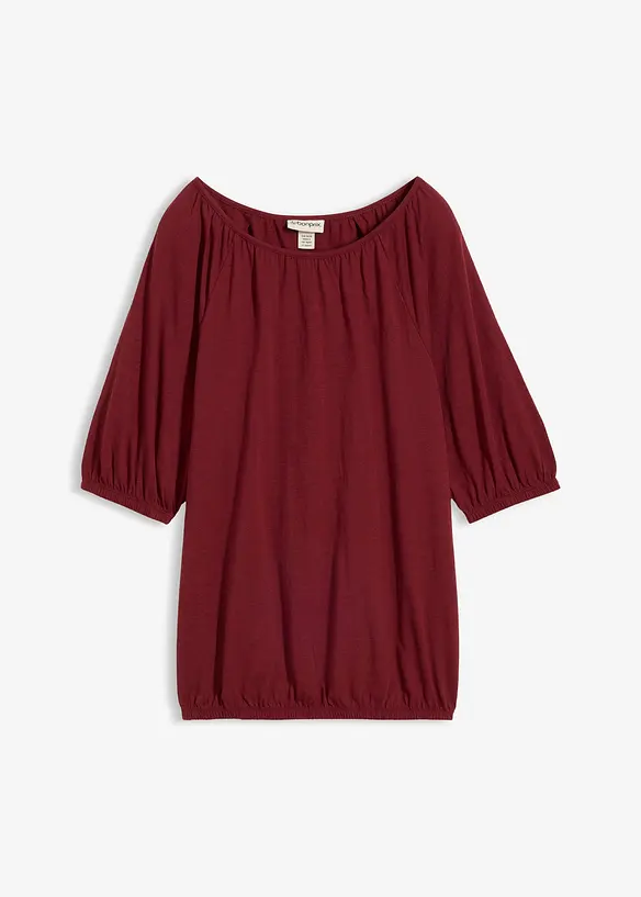 Shirt aus reiner Bio-Baumwolle in rot von vorne - bonprix
