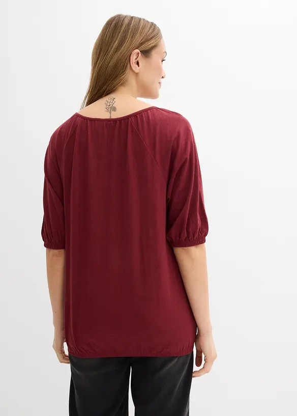 Shirt aus reiner Bio-Baumwolle in rot von hinten (im Anschnitt) - bonprix