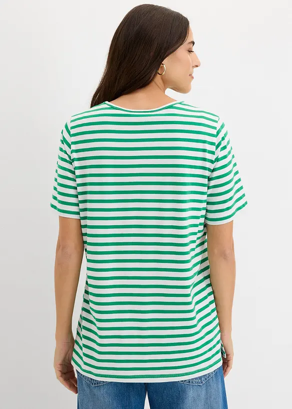 T-Shirt aus reiner Bio-Baumwolle in weiß von hinten (im Anschnitt) - bonprix
