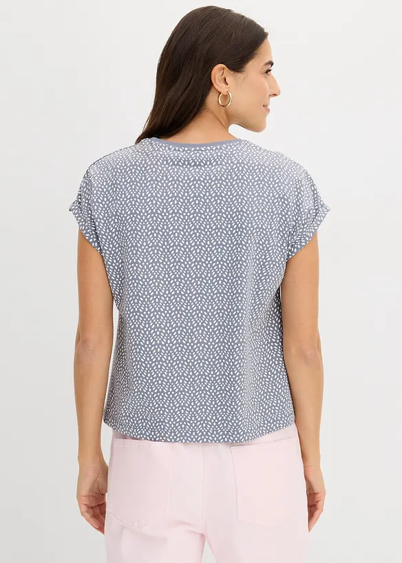 T-Shirt (2er Pack) in blau von hinten (im Anschnitt) - bonprix