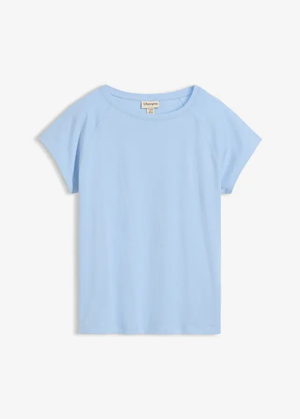 T-Shirt aus reiner Bio-Baumwolle in blau von vorne - bonprix T-Shirt aus reiner Bio-Baumwolle in blau von vorne - bonprix