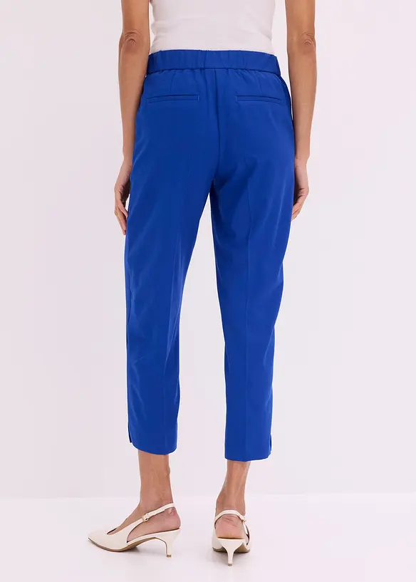3/4-Hose aus softem Viskose-Mix in blau von hinten - bonprix