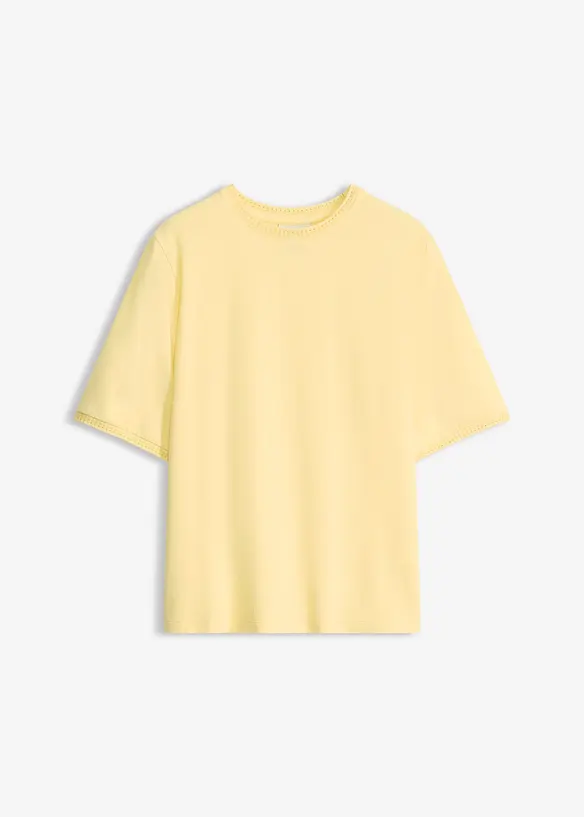 Shirt mit Spitzenborte in gelb von vorne - bonprix Shirt mit Spitzenborte in gelb von vorne - bonprix