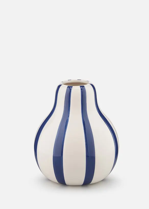 Vase mit Streifen in weiß von vorne - bonprix