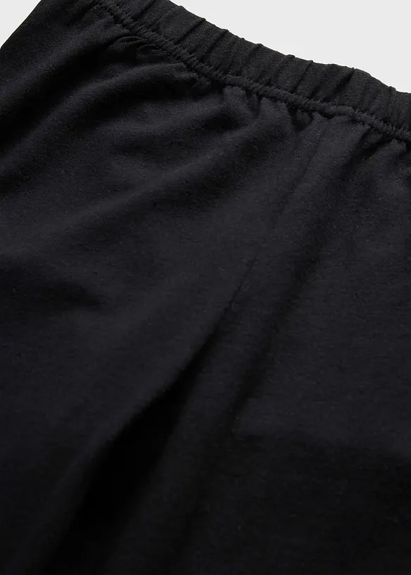 Capri-Leggings aus elastischem Bio-Baumwoll-Mix (4er Pack) in schwarz - bonprix