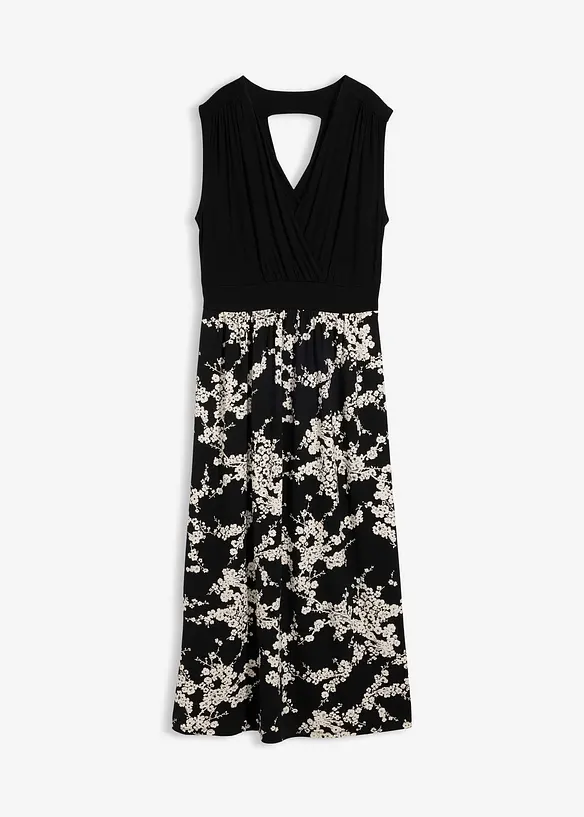 Jerseykleid aus softem Viskose-Mix in schwarz von vorne - bonprix
