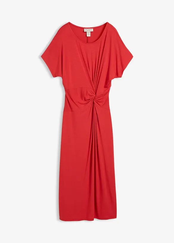 Jerseykleid aus Viskose-Mix in rot von vorne - bonprix