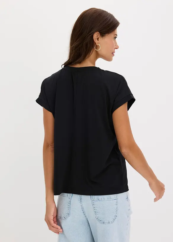 Shirt mit Pailletten in schwarz von hinten (im Anschnitt) - bonprix Shirt mit Pailletten in schwarz von hinten (im Anschnitt) - bonprix