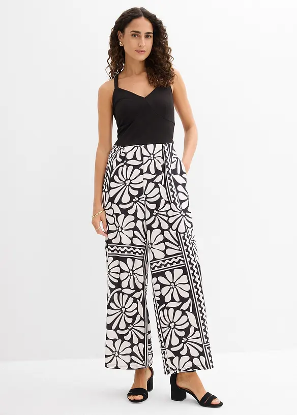 Jersey-Jumpsuit in schwarz von vorne (Totalaufnahme) - bonprix Jersey-Jumpsuit in schwarz von vorne (Totalaufnahme) - bonprix