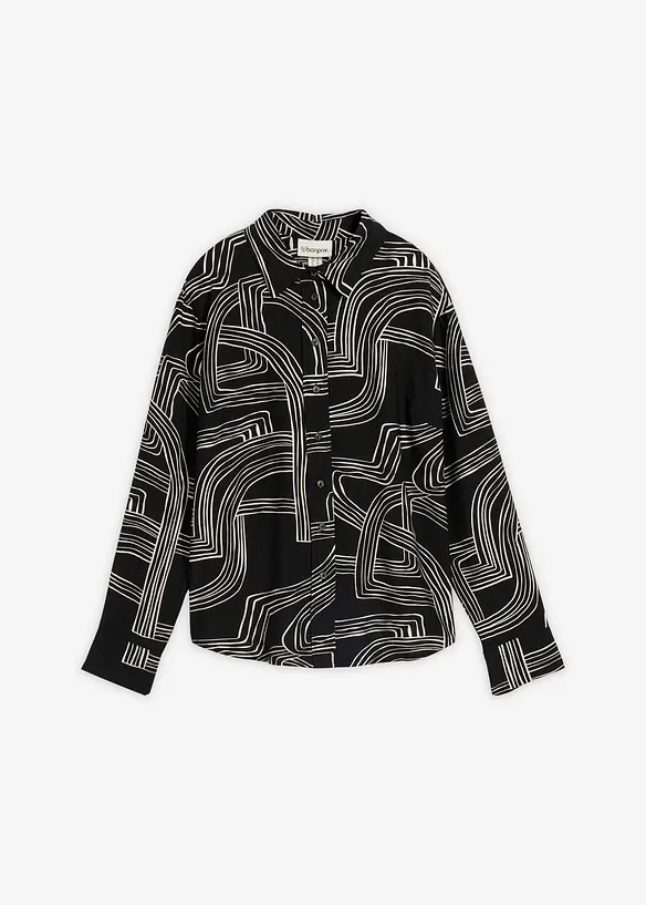 Bluse aus Viskose-Mix in weiß von vorne - bonprix