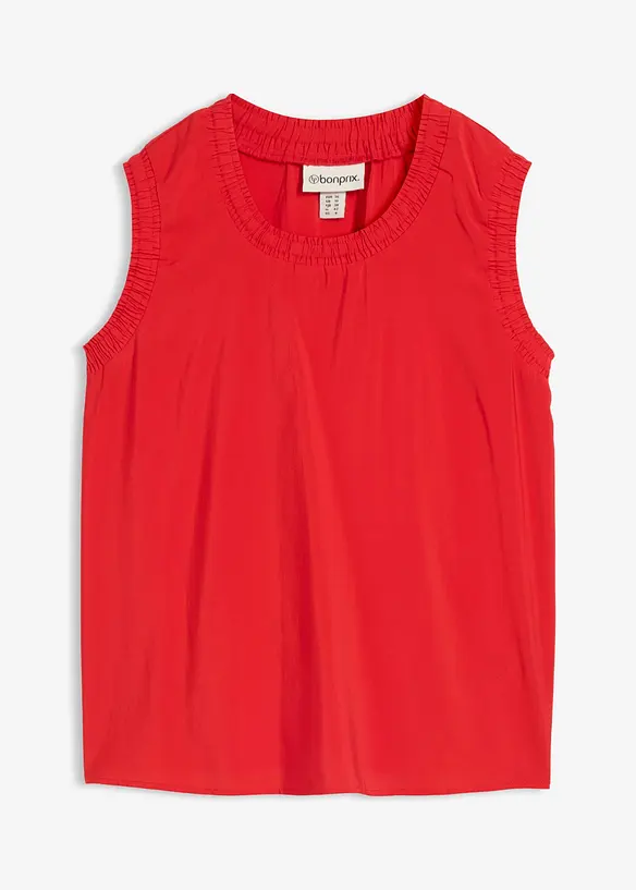 Blusentop aus Viskose-Mix in rot von vorne - bonprix
