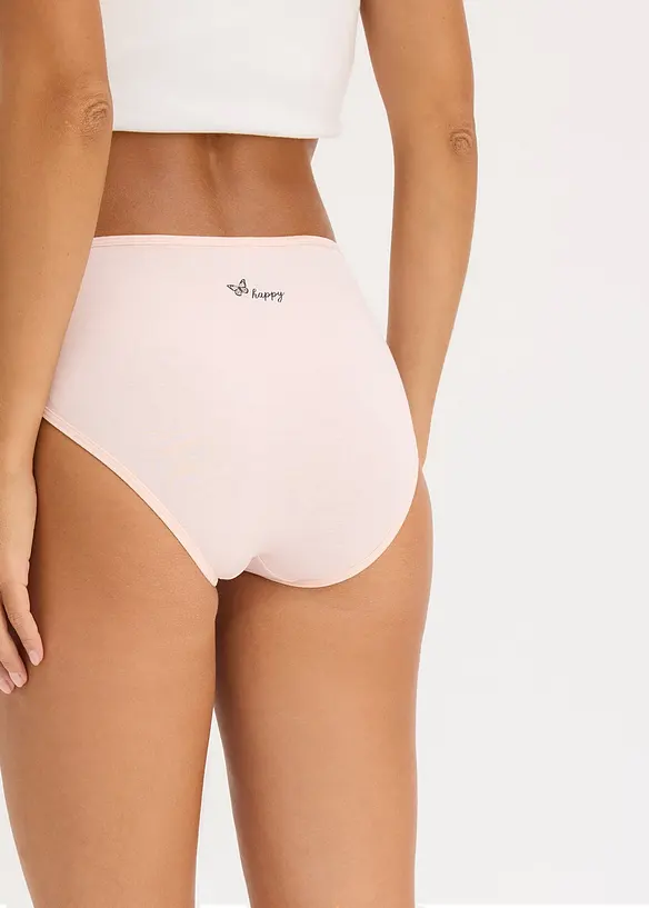 Maxipanty mit weicher Baumwolle (4er Pack) in schwarz von hinten - bonprix