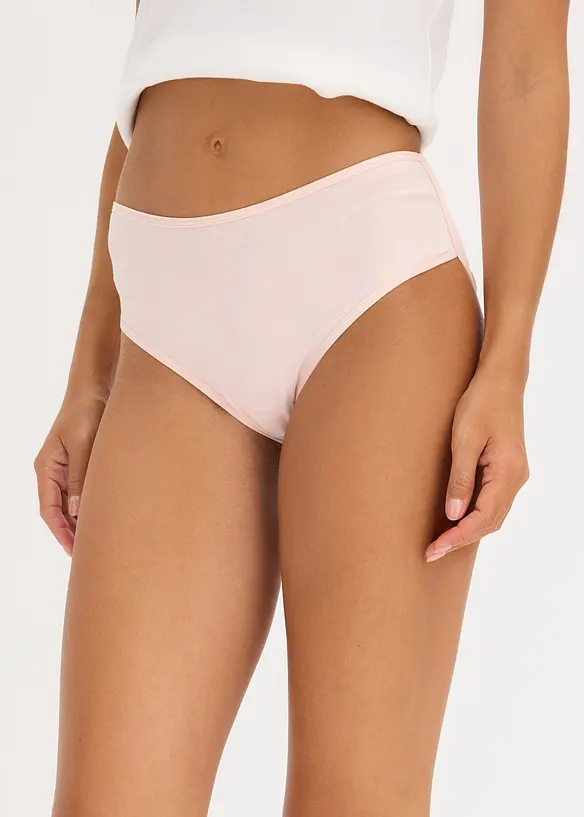 Maxipanty mit weicher Baumwolle (4er Pack) in schwarz von vorne - bonprix