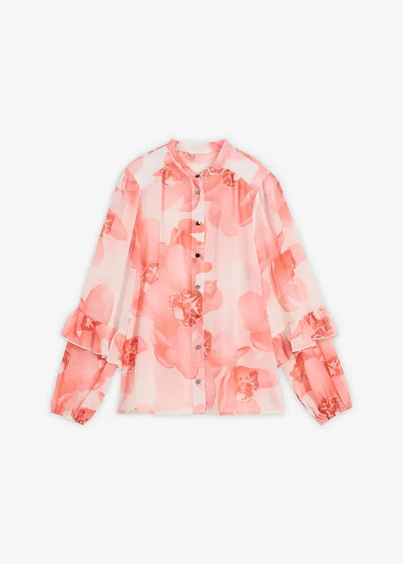 Chiffonbluse in weiß von vorne - bonprix