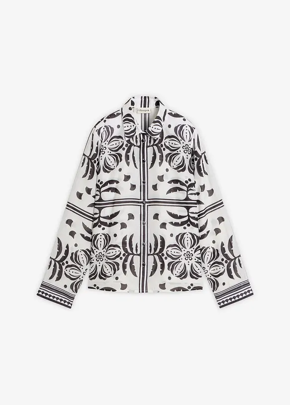 Bluse in weiß von vorne - bonprix