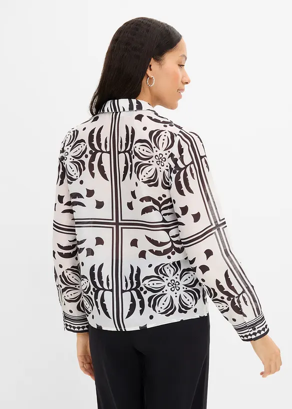 Bluse in weiß von hinten (im Anschnitt) - bonprix