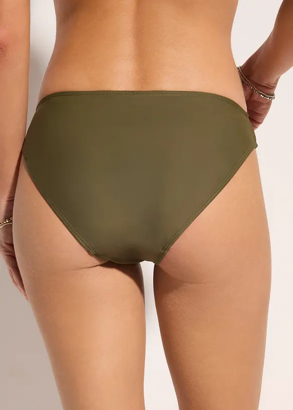 Bikinihose mit hohem Beinausschnitt (2er Pack) in schwarz von hinten - bonprix
