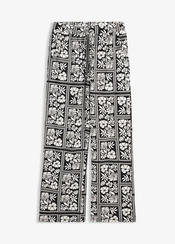 Jersey-Hose aus Punto di Roma in schwarz von vorne - bonprix Jersey-Hose aus Punto di Roma in schwarz von vorne - bonprix