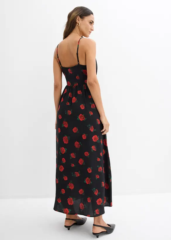 Maxikleid aus fließender Viskose in schwarz von hinten (Totalaufnahme) - bonprix Maxikleid aus fließender Viskose in schwarz von hinten (Totalaufnahme) - bonprix