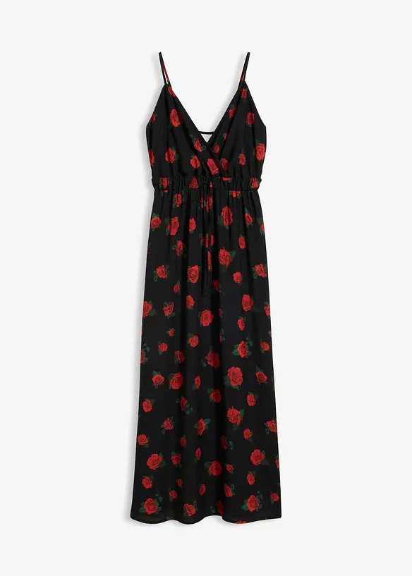 Maxikleid aus fließender Viskose in schwarz von vorne - bonprix Maxikleid aus fließender Viskose in schwarz von vorne - bonprix
