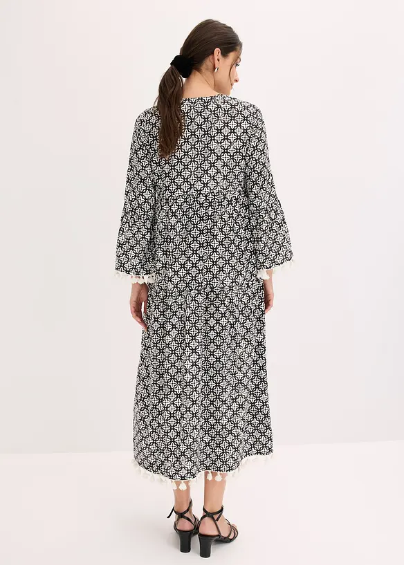 Tunika-Kleid aus fließender Viskose in schwarz von hinten (Totalaufnahme) - bonprix Tunika-Kleid aus fließender Viskose in schwarz von hinten (Totalaufnahme) - bonprix