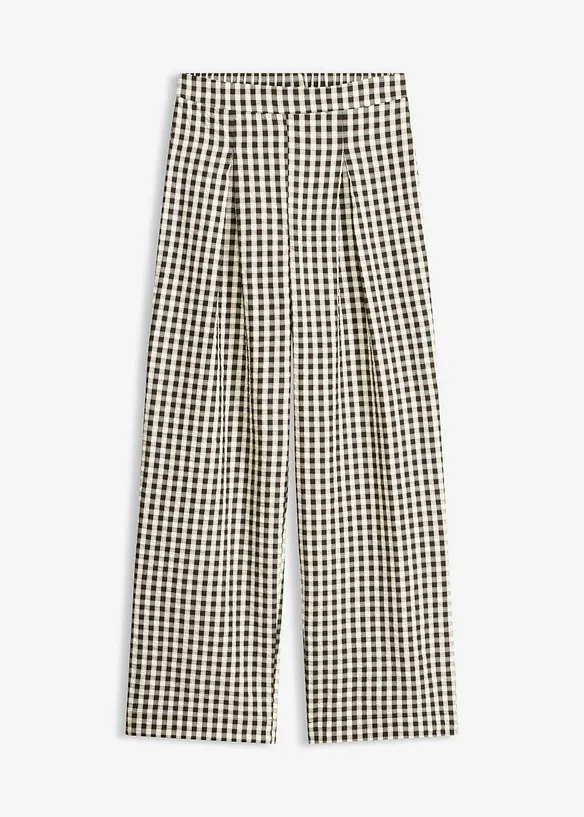 Weite Hose mit Bundfalten in gelb von vorne - bonprix
