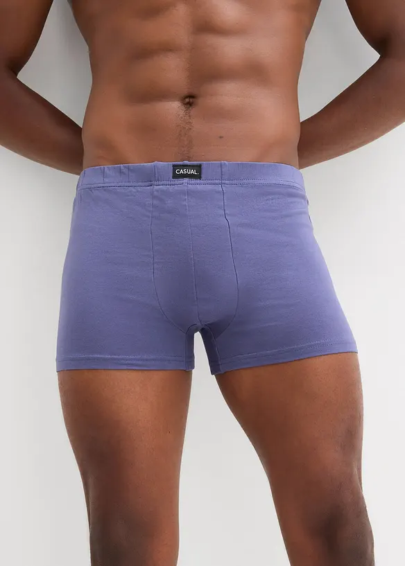 Boxershorts eng mit Baumwolle (5er Pack) in schwarz von vorne - bonprix