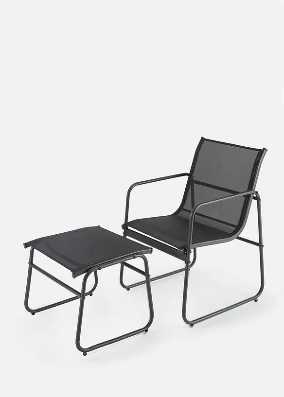 Gartenmöbel Set (5-tlg. Set) in grau - bonprix