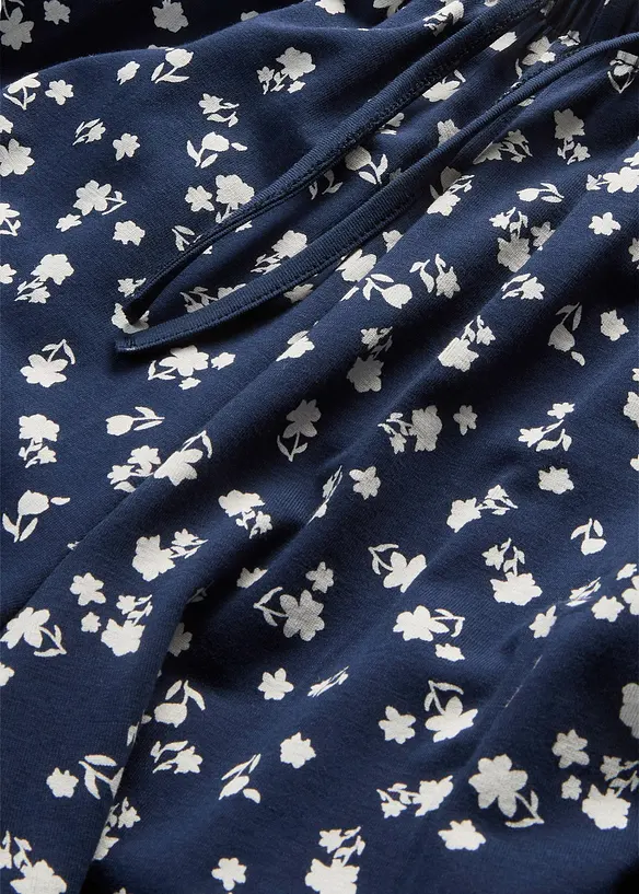Jersey-Hose mit Struktur in blau - bonprix