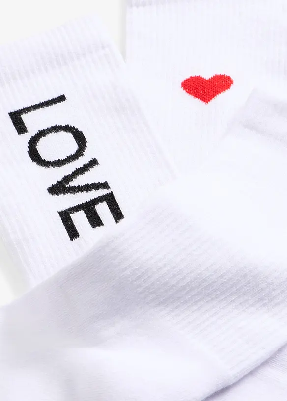 Tennissocken mit Bio-Baumwolle (4er Pack) in weiß - bonprix