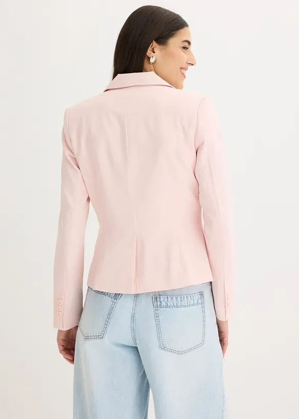 Kurzblazer mit Pattentaschen in rosa von hinten (im Anschnitt) - bonprix