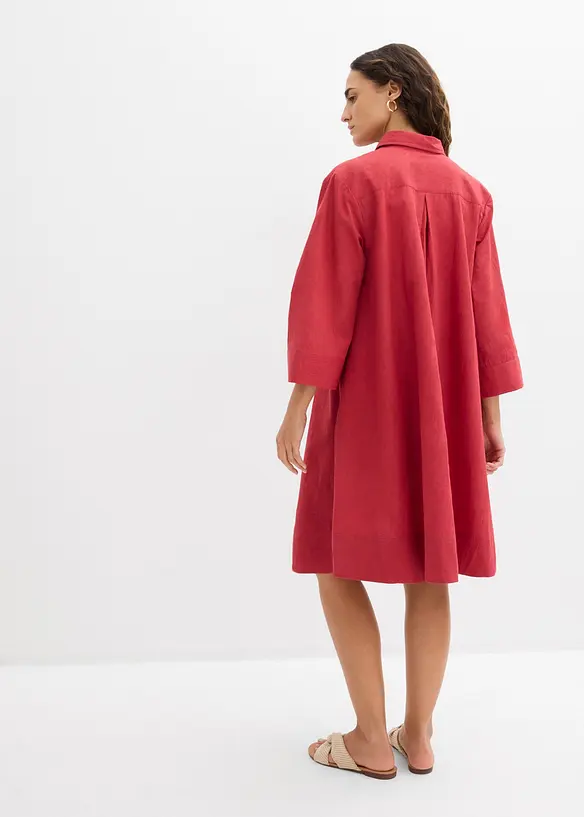 Blusenkleid aus reiner Bio-Baumwolle in rot von hinten (Totalaufnahme) - bonprix Blusenkleid aus reiner Bio-Baumwolle in rot von hinten (Totalaufnahme) - bonprix