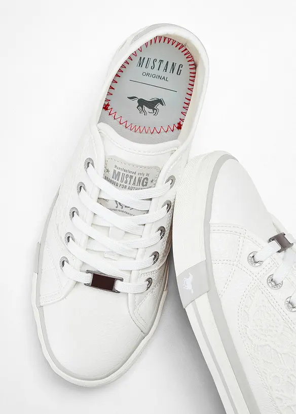 Mustang Sneaker mit Spitze in weiß - Mustang