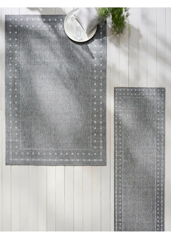 In- und Outdoor Teppich mit umlaufender Bordüre in grau (Ambiente) - bonprix