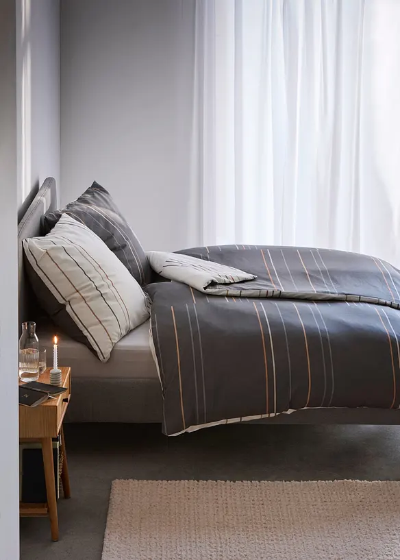 Wendbare Baumwollmix-Bettwäsche in grau (Ambiente) - bonprix