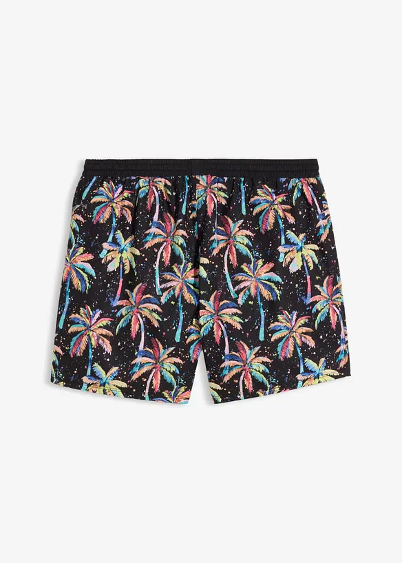 Badeshorts kurz in schwarz von hinten - bonprix