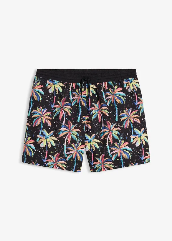 Badeshorts kurz in schwarz von hinten - bonprix