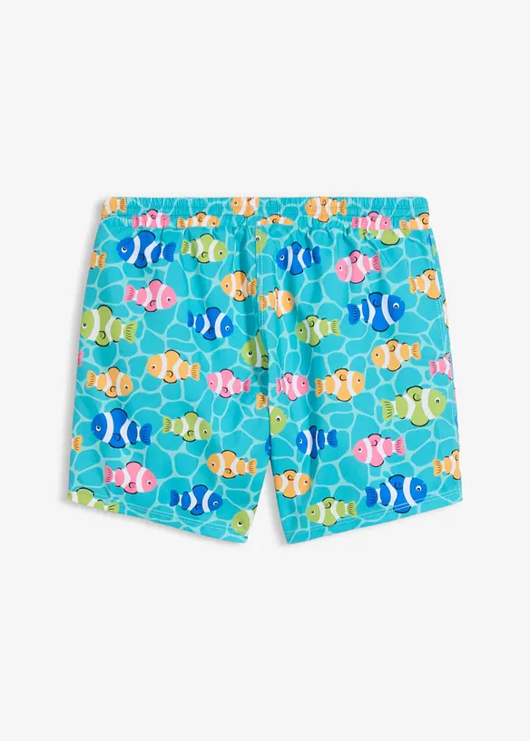 Badeshorts kurz in blau von hinten - bonprix
