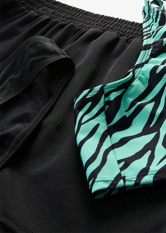 Bikini und Shorts (3-tlg.Set) in schwarz - bonprix