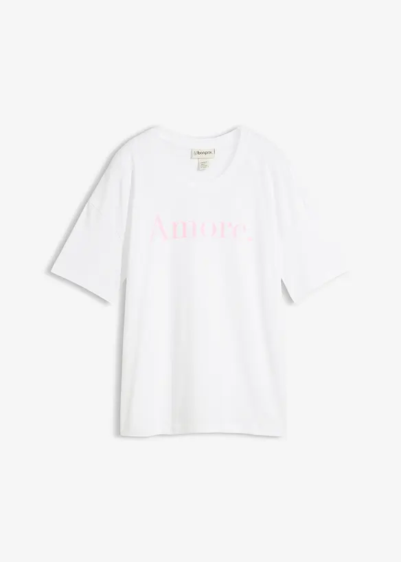 T-Shirt aus reiner Bio-Baumwolle in weiß von vorne - bonprix T-Shirt aus reiner Bio-Baumwolle in weiß von vorne - bonprix