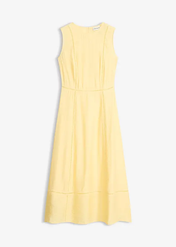 Midikleid aus softem Viskose-Mix in gelb von vorne - bonprix Midikleid aus softem Viskose-Mix in gelb von vorne - bonprix