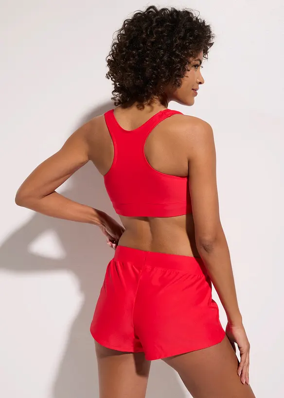 Sport Bustier-Bikini (2-tlg.Set) in rot von hinten (Totalaufnahme) - bonprix