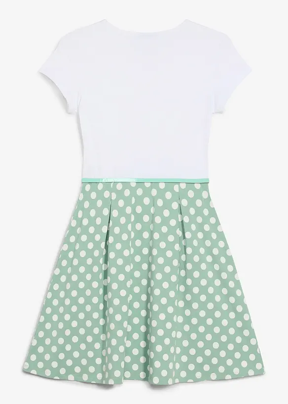 Jerseykleid mit Bio-Baumwolle in grün von hinten - bonprix